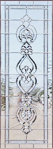 4INFSETSP custom leaded glass bevel window 