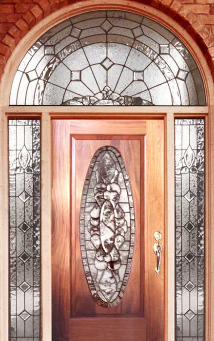 leaded glass BC308 beveled entry