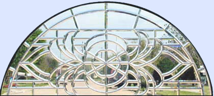 leaded glass window with bevel set