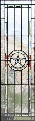 Texas star leaded glass bevel sidelight window