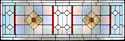 Art Deco style leaded glass transom
