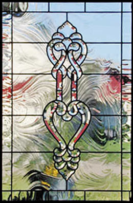 Custom leaded glass NF bevel window