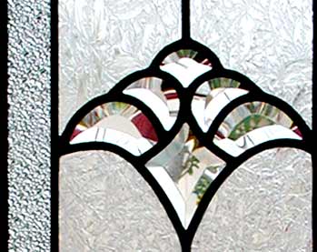 Custom leaded glass sidelight bevel window