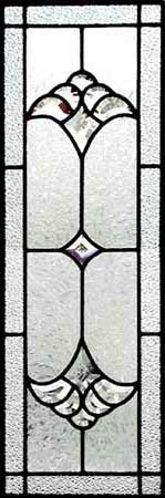 Custom leaded glass sidelight bevel window