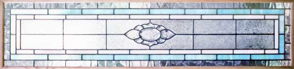 Custom stained and leaded bevel glass transom window