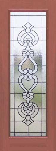 leaded beveled glass mahogany door