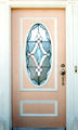 color oval stained and leaded glass Victorian style door