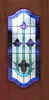 tulip stained and leaded glass door custom design