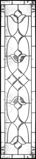 leaded glass vertical bevel sidelight window