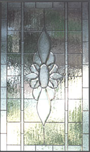 Leaded glass bevel window