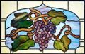stained glass grapes leaded art glass window