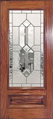 leaded glass door