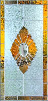 Stained and leaded glass window