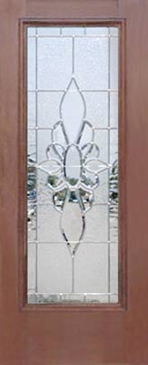 Custom leaded glass bevel door