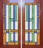 Custom stained and leaded glass ABSTRACT 26 window