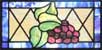 Stained glass grapes custom leaded glass window
