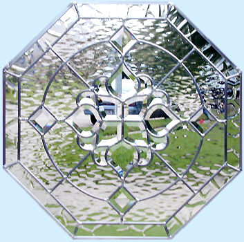 Custom leaded glass octagon CH52CIR window