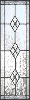 Custom leaded glass diamonds transom window