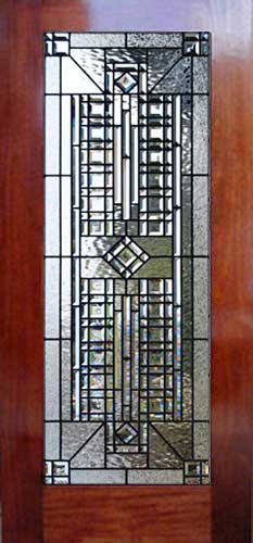 View custom leaded glass pencil bevel window