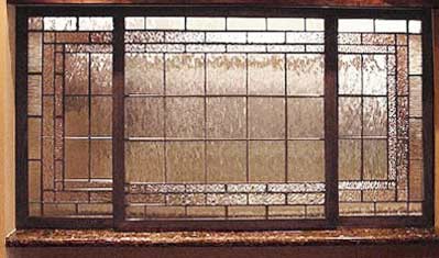 leaded glass sliding divider windows