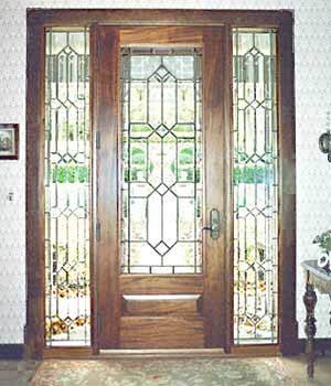 leaded glass front entry doors