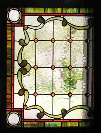 stained and leaded glass window