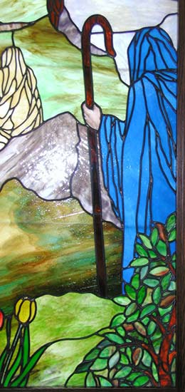Custom stained and leaded glass windows for the for the Chapel at Bethany Lutheran Church in Austin, Texas, created by Jack McCoy