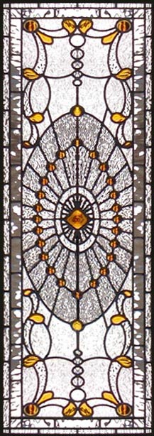 HADDINGTONSV large custom Victorian style sidelight stained and leaded glass window