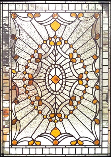 HADDINGTONSPV large custom Victorian style sidelight stained and leaded glass window