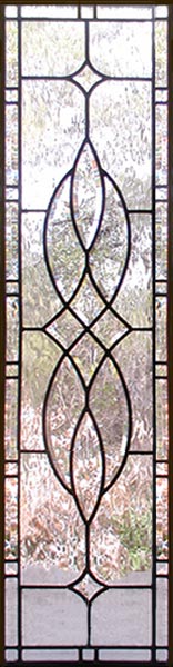 Custom leaded glass horizontal bevel transom window