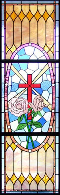 Sanctuary Large Leaded Stained Glass Windows Custom Design 4302