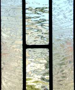 leaded glass transom window of clear textured glass custom at glass by design