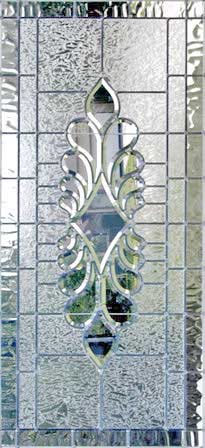 Custom leaded glass bevel window J13P4
