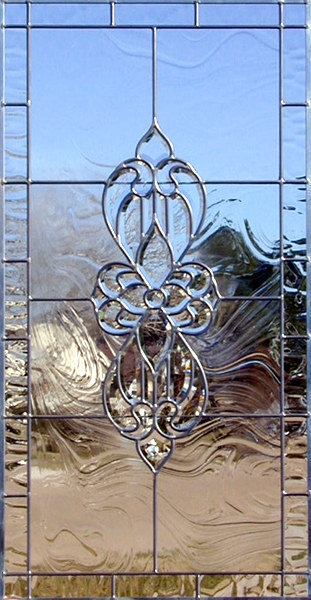 Custom leaded glass bevel window