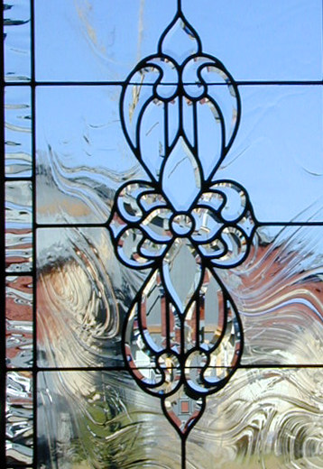 Custom leaded glass bevel window