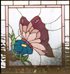 Butterfly custom stained and leaded glass window