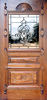 mahogany door with dvict1 leaded glass bevel window