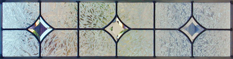 3 stars custom leaded transom glass window