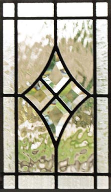 Custom small leaded glass bevel window