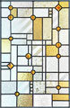 Custom Frank Lloyd Wright inspired stained glass window ABSAMBP