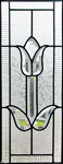 Custom leaded glass vertical tulip window