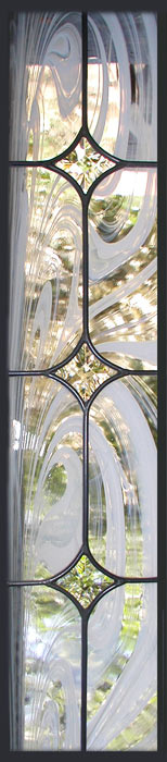 Trimarchis custom leaded glass sidelight window