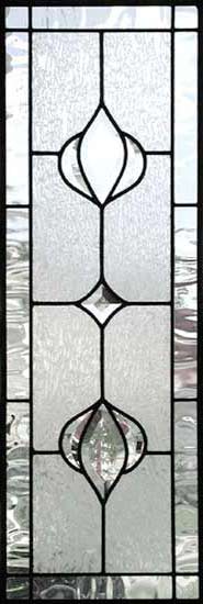 Custom leaded bevel glass sidelight window