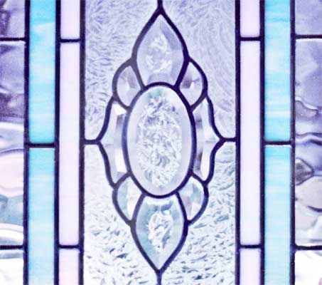 Custom stained and leaded bevel glass CH77T transom window