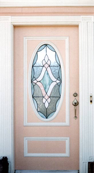 stained and leaded glass custom door window