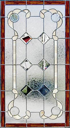 Victorian style stained and leaded glass door window
