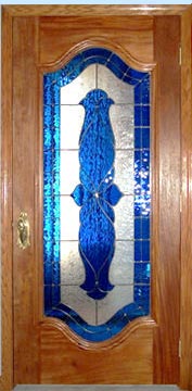 View Victorian-style stained and leaded glass door window