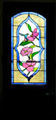 Color oval stained and leaded glass Victorian style door custom design