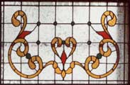Custom stained and leaded glass vic9p Victorian style window