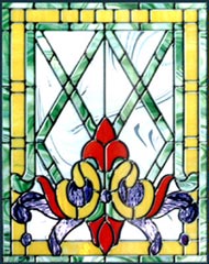 stained and leaded glass window Victorian 20